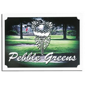 Embossed Screen Printed Aluminum Corporate Identity Name Plate - Up to 9 Square Inches